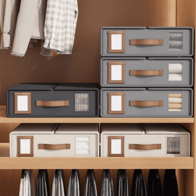 Stackable Fabric Closet Storage Organizer Box