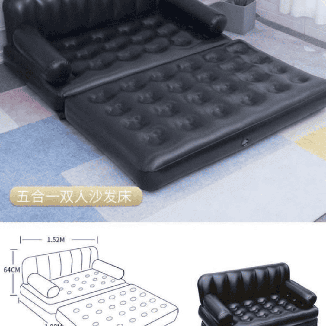 5 in 1 2 Seater Bestway Inflatable Pullout Sofa Plus Free Electric Pump