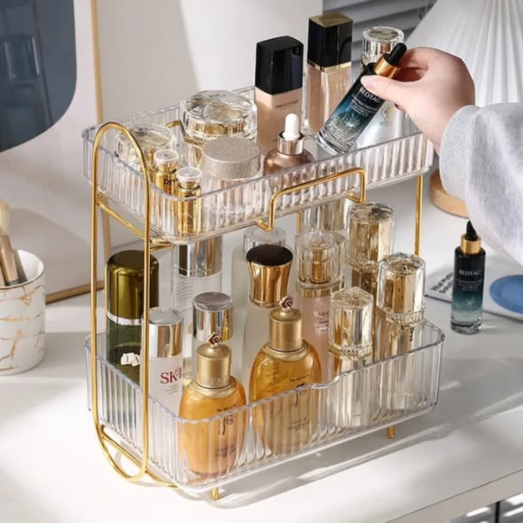Acrylic Double Layer Cosmetic Organizer