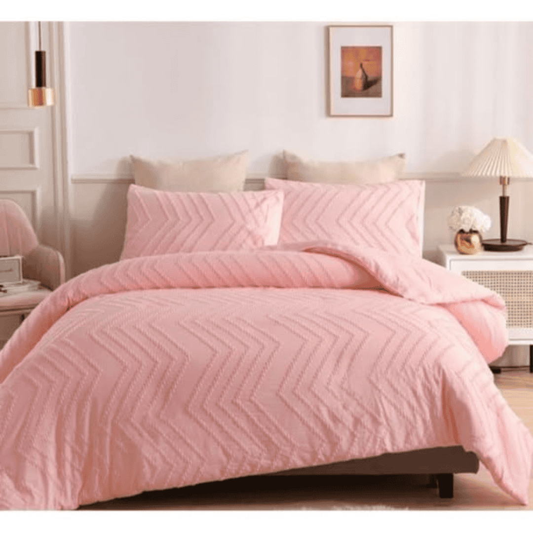 Tufted Wave Design Duvet Cover Set