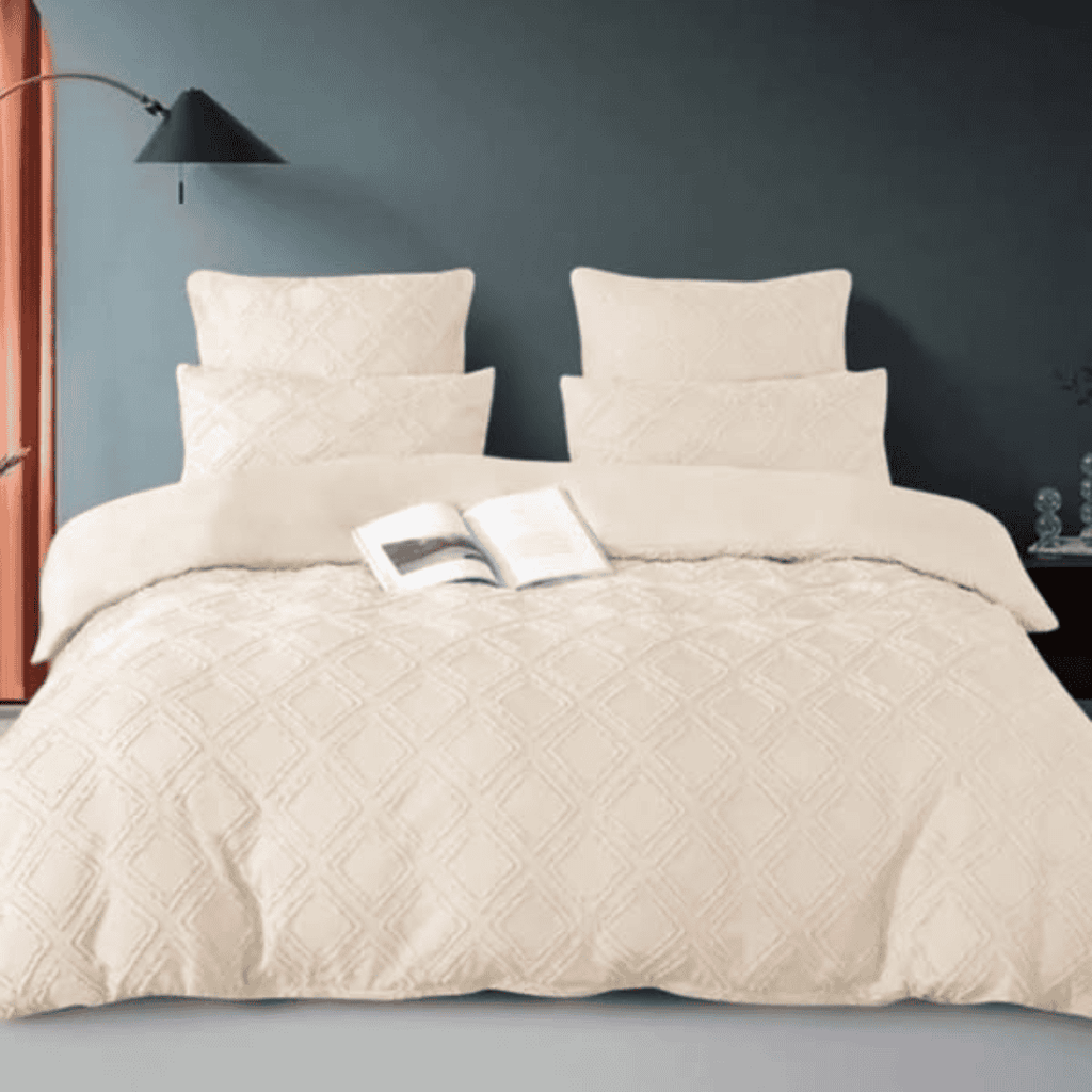 Tufted Wave Design Duvet Cover Set