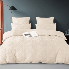 Tufted Wave Design Duvet Cover Set