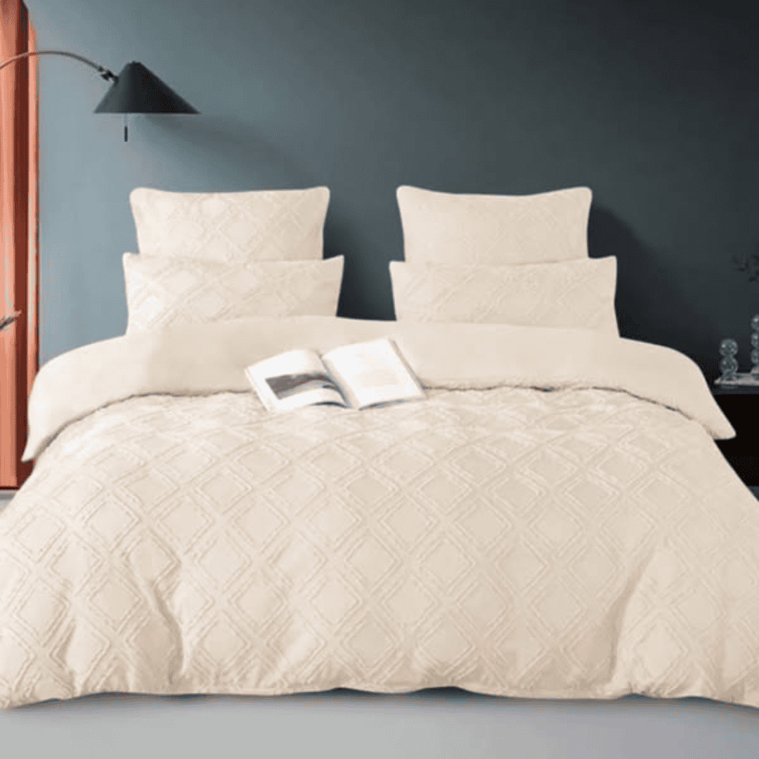 Tufted Wave Design Duvet Cover Set