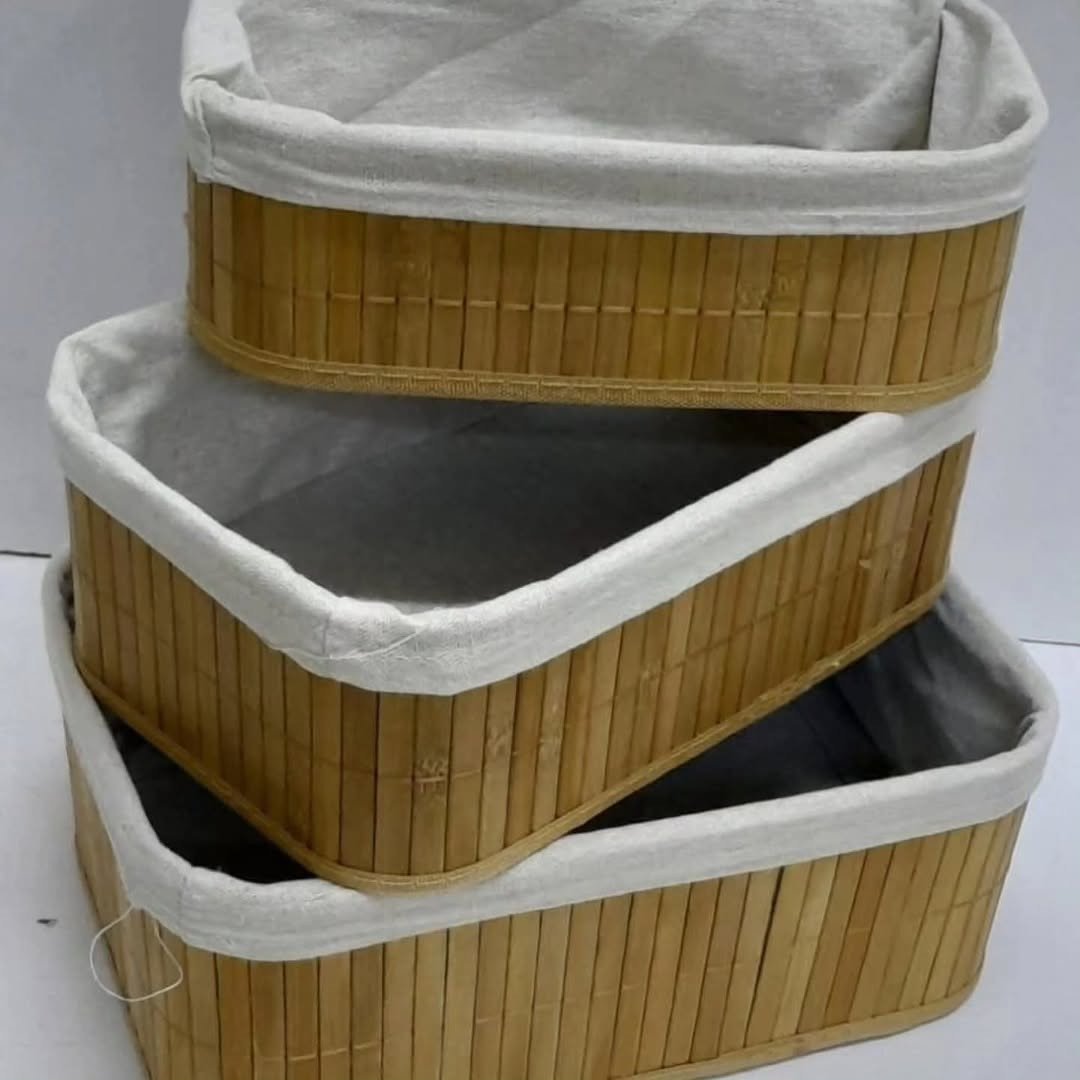 3 in 1 Handwoven Rattan Storage Baskets
