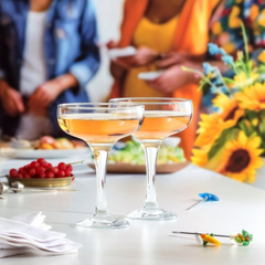 6Pcs 235ml Champagne Coupe Cocktail Glasses