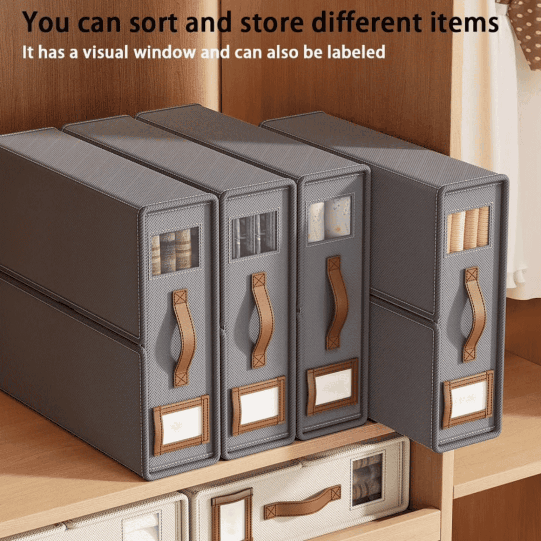 Stackable Fabric Closet Storage Organizer Box