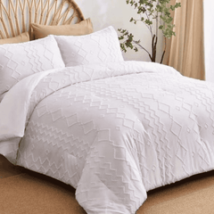 Tufted Wave Design Duvet Cover Set