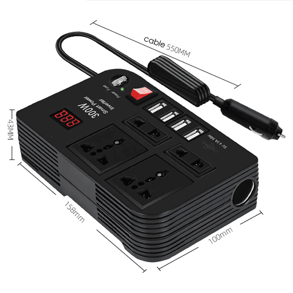 300W Car Inverter 12V to 220V Converter