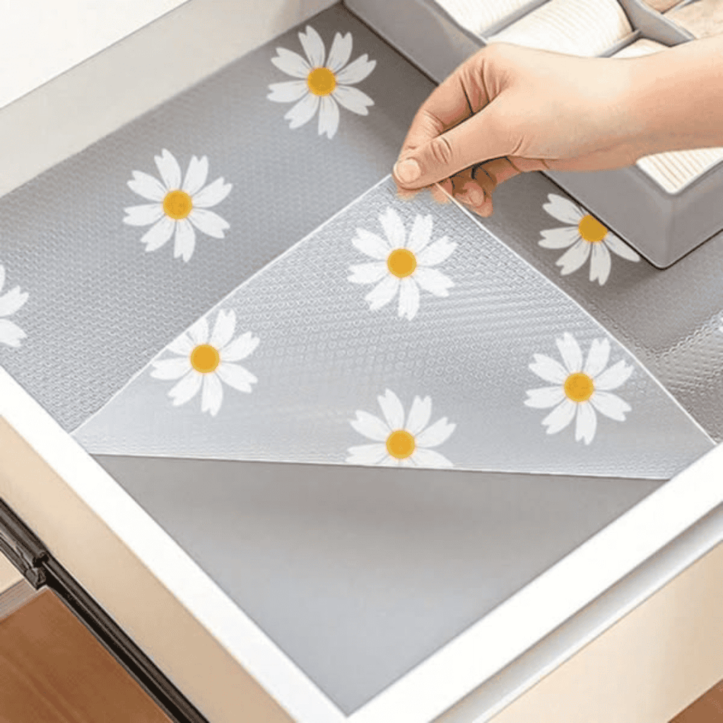 Daisy Pattern Kitchen Drawer Liners