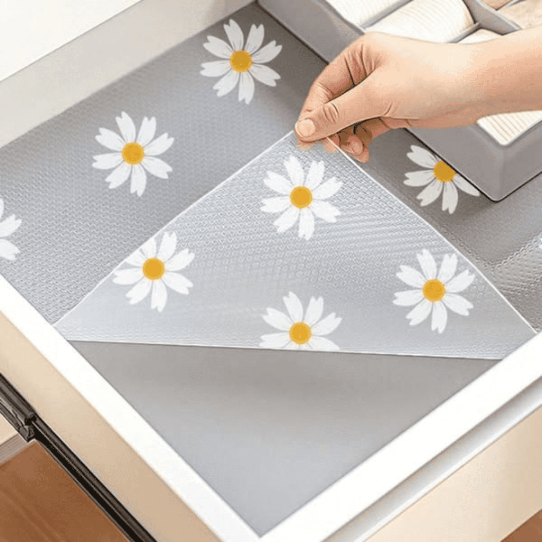 Daisy Pattern Kitchen Drawer Liners
