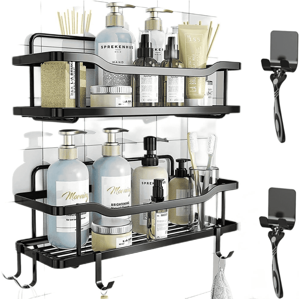 2pcs Shower Caddy Shelf / Bathroom Organizer / Kitchen Shelf