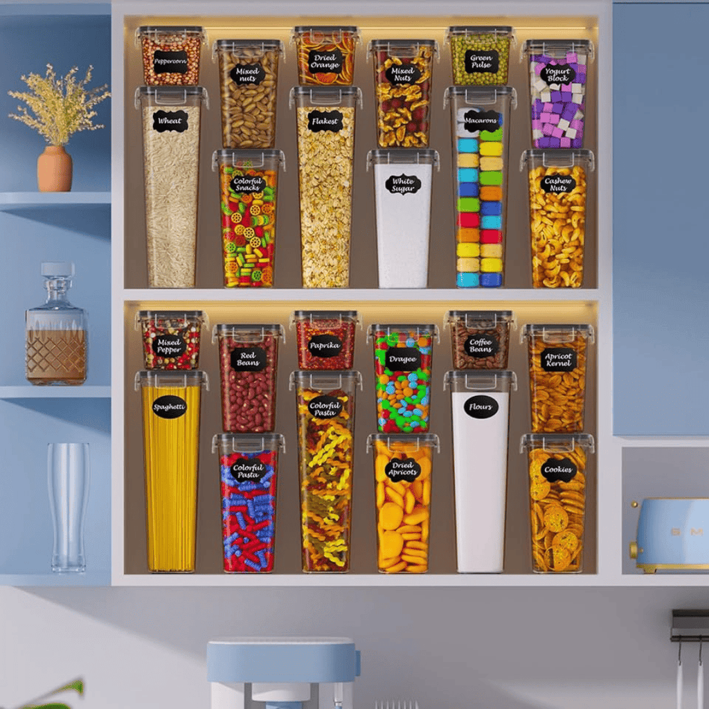 24pcs BPA-Free Airtight Plastic Containers