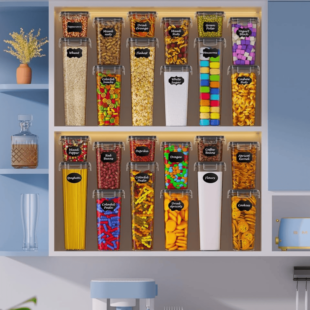 24pcs BPA-Free Airtight Plastic Containers