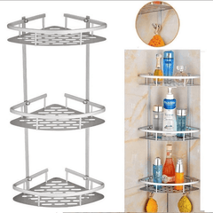 3-Layer Space Aluminum Bathroom Corner Shelf