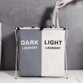 2 Compartment Foldable Laundry Basket
