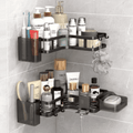 2 Pcs Corner Carbon Steel Shower Caddy