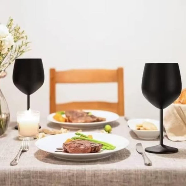 2pcs Stainless Steel Non Breakable Goblets