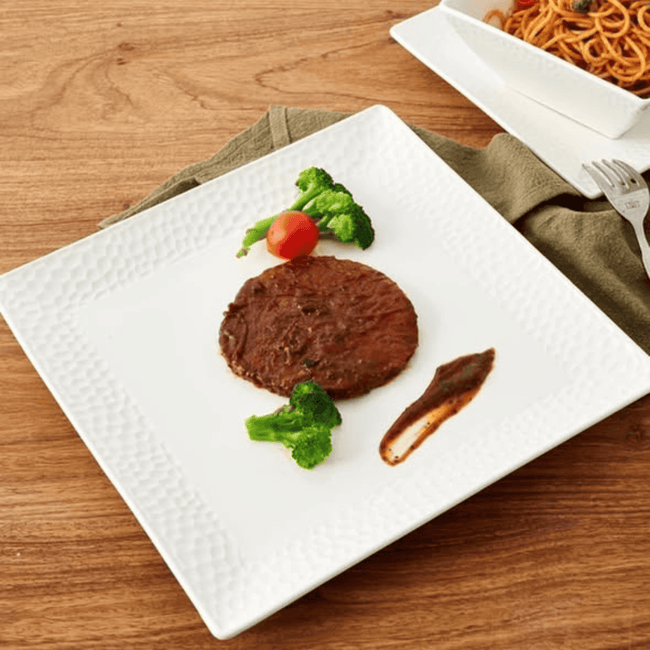 White Square Dinner Set