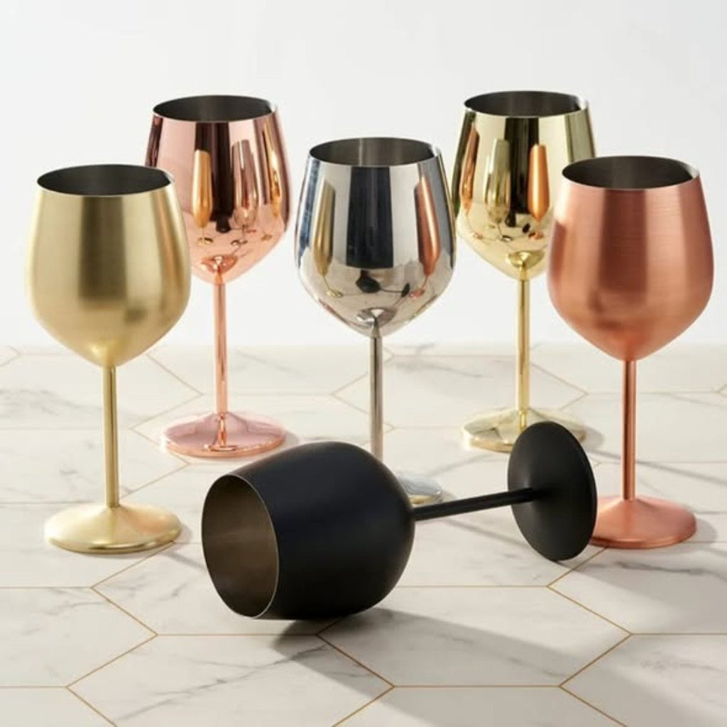 2pcs Stainless Steel Non Breakable Goblets
