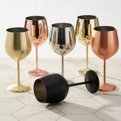 2pcs Stainless Steel Non Breakable Goblets