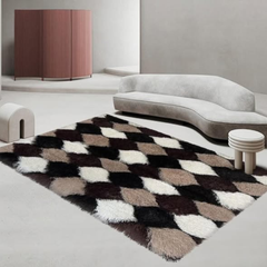 Fluffy Plain and Pattern Carpet