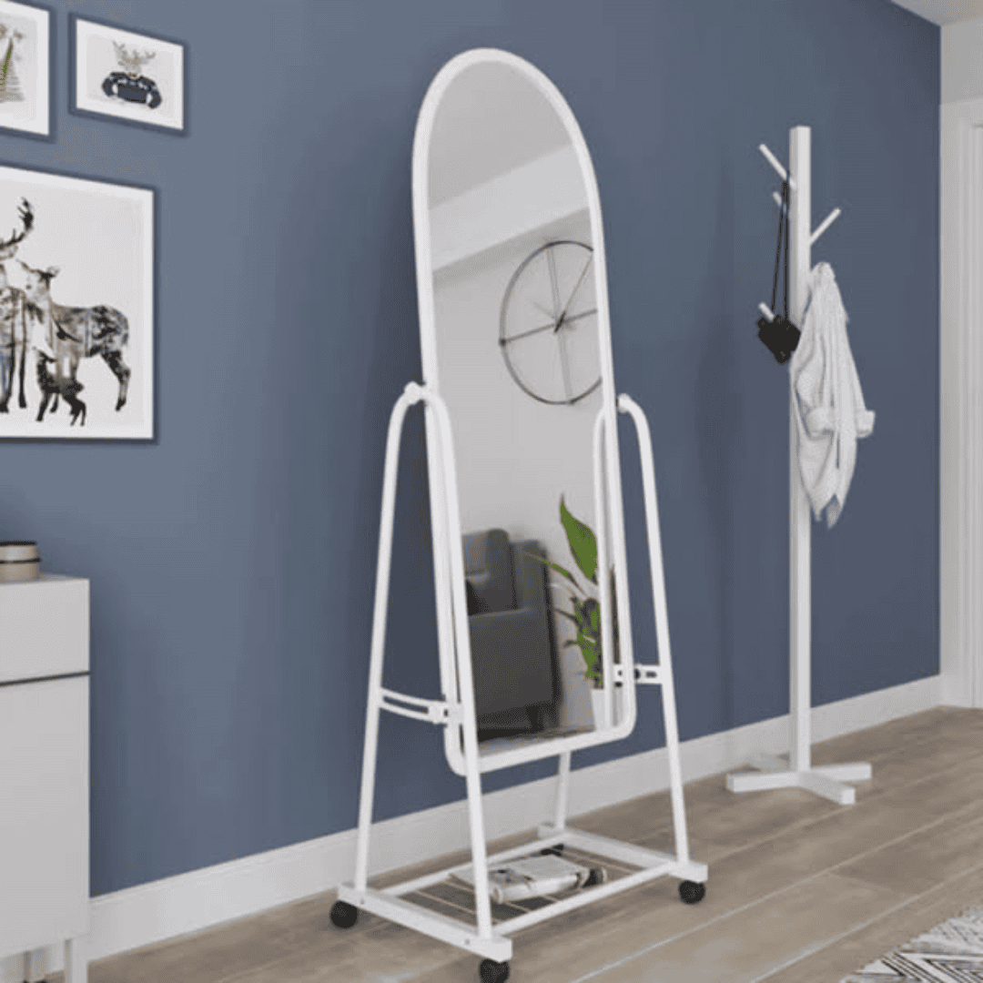 Metal Framed Decorative Dressing Standing Mirror