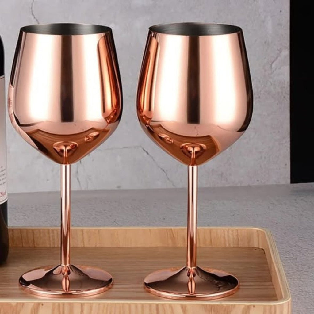 2pcs Stainless Steel Non Breakable Goblets