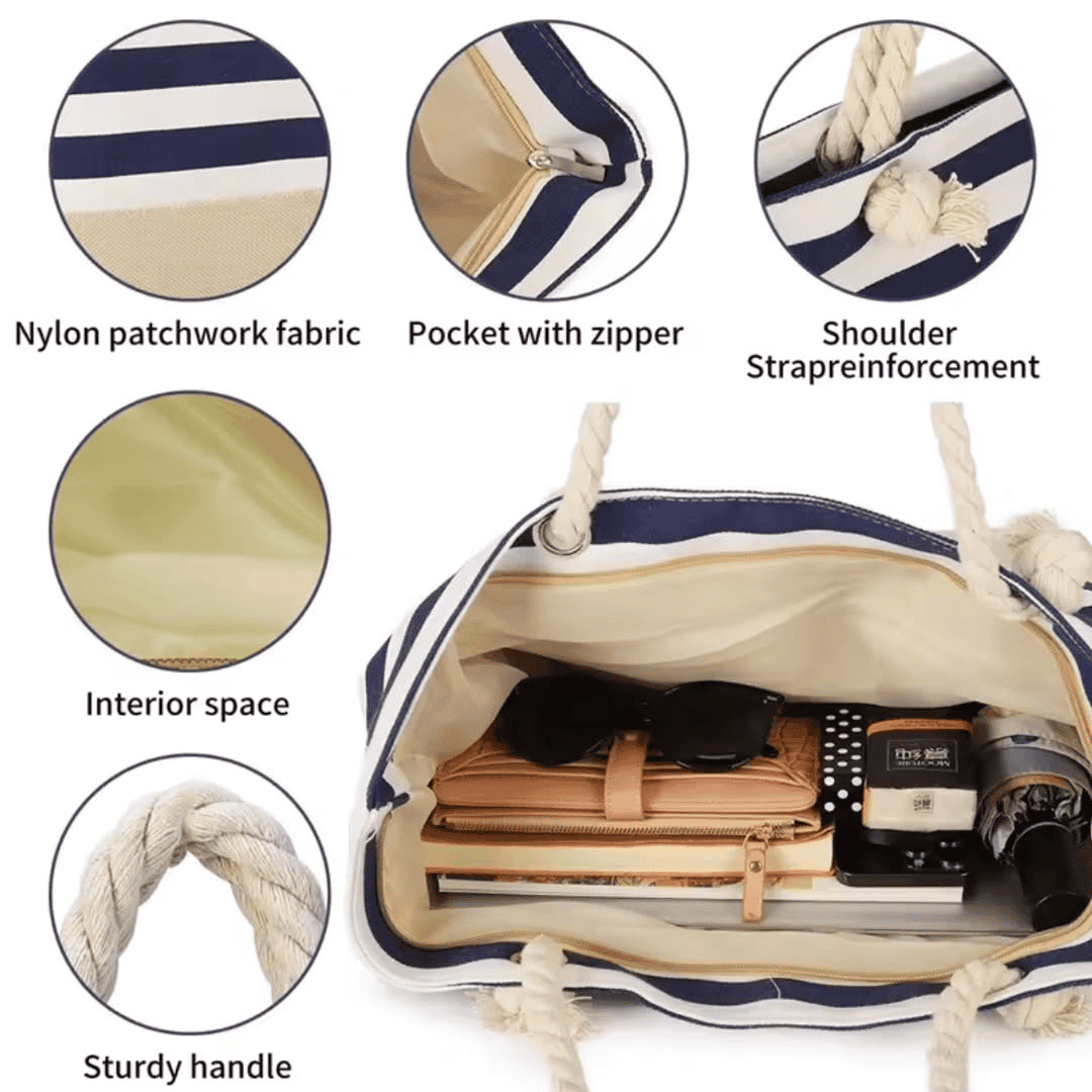 Striped Tote Bag