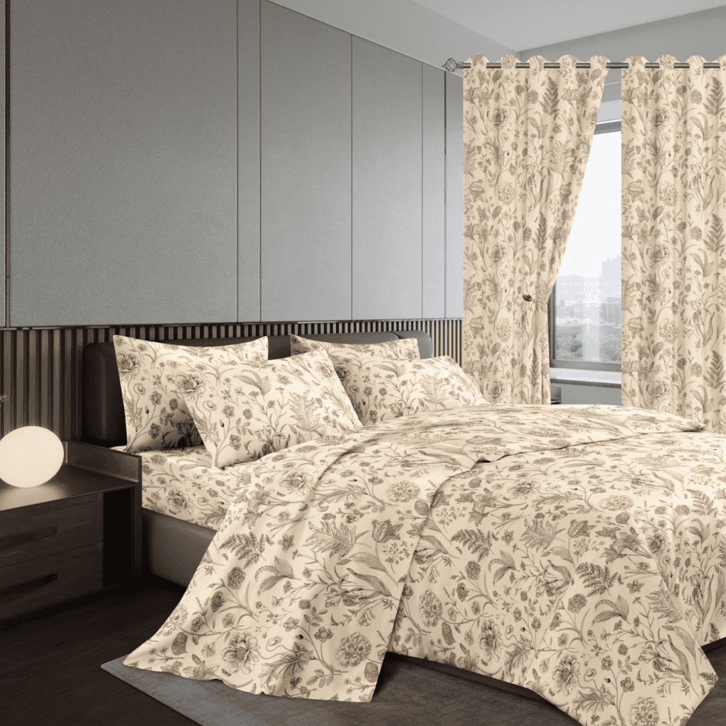 Woolen Duvet with Matching Curtains