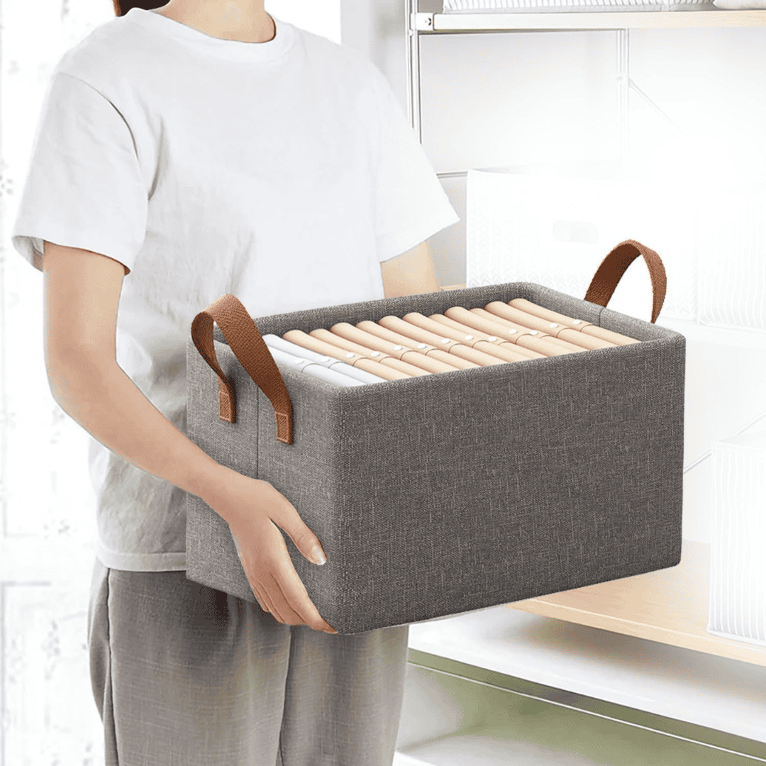 Metal Frame Storage Box Closet Jeans Organizer