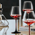 6Pcs Burgundy Crystal Wine Glass