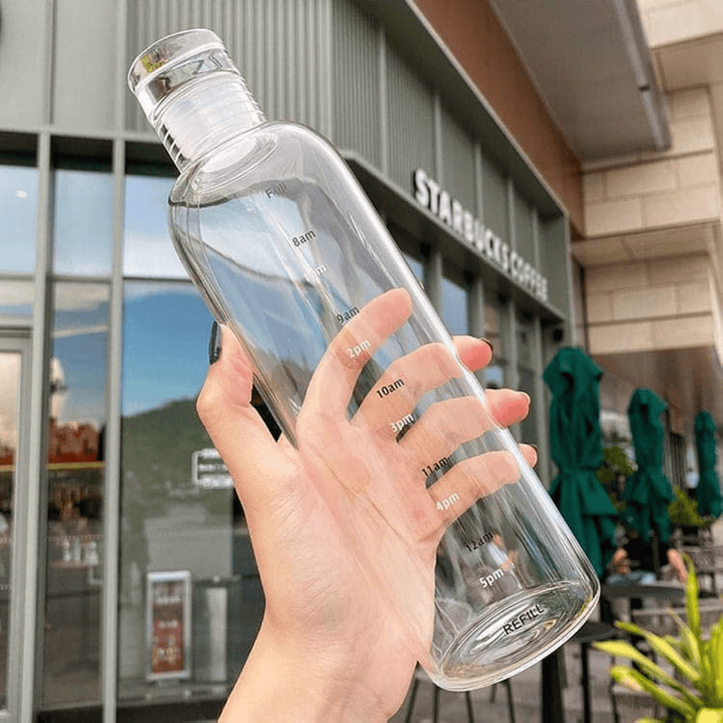 700ml Large Capacity Sports Water Bottle with Time Marker