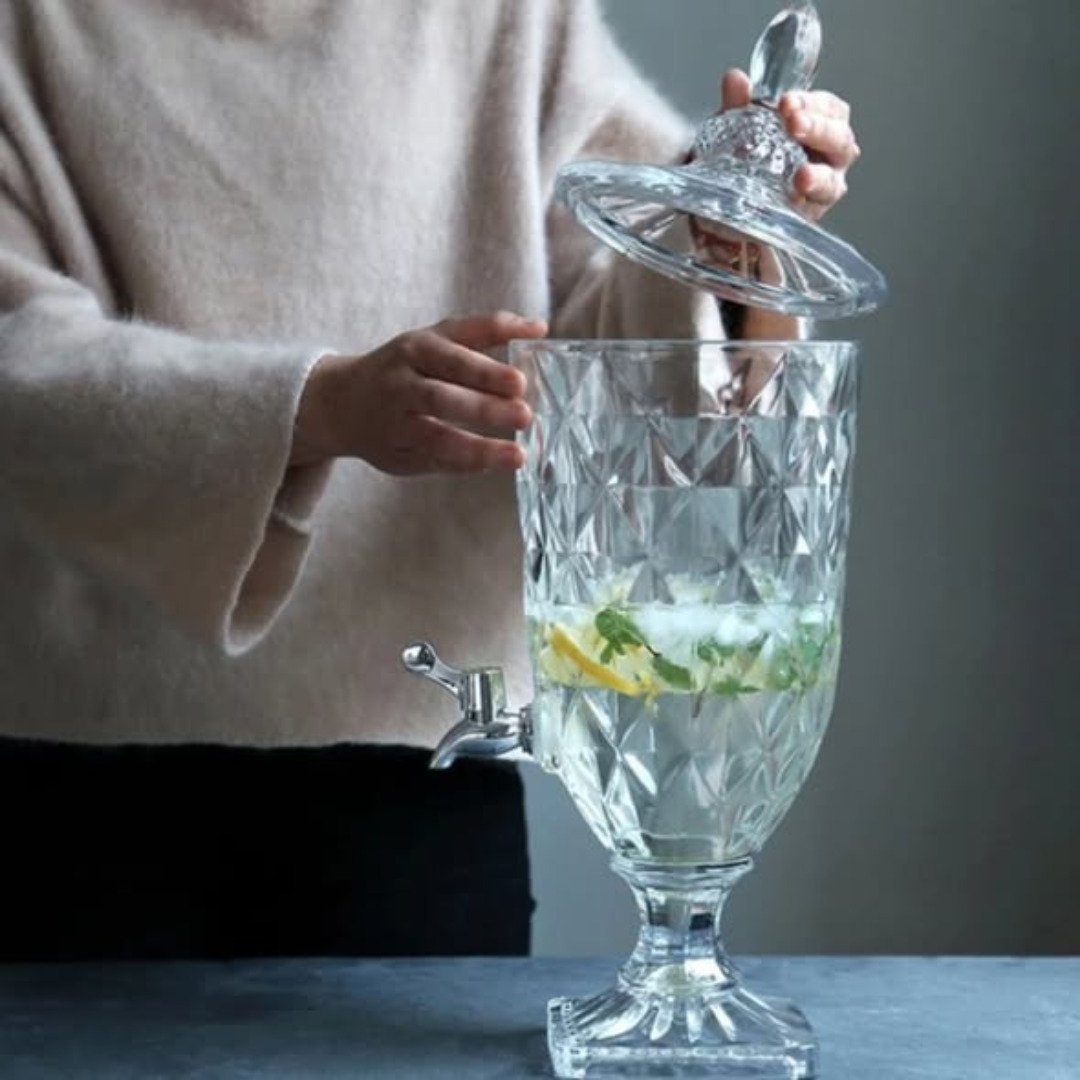 Glass Juice Beverage Dispenser