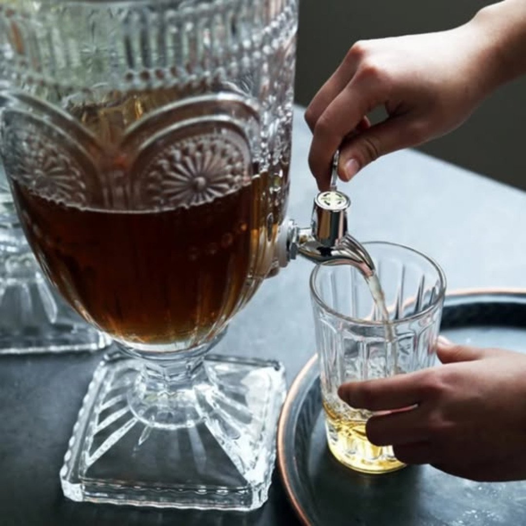 Glass Juice Beverage Dispenser