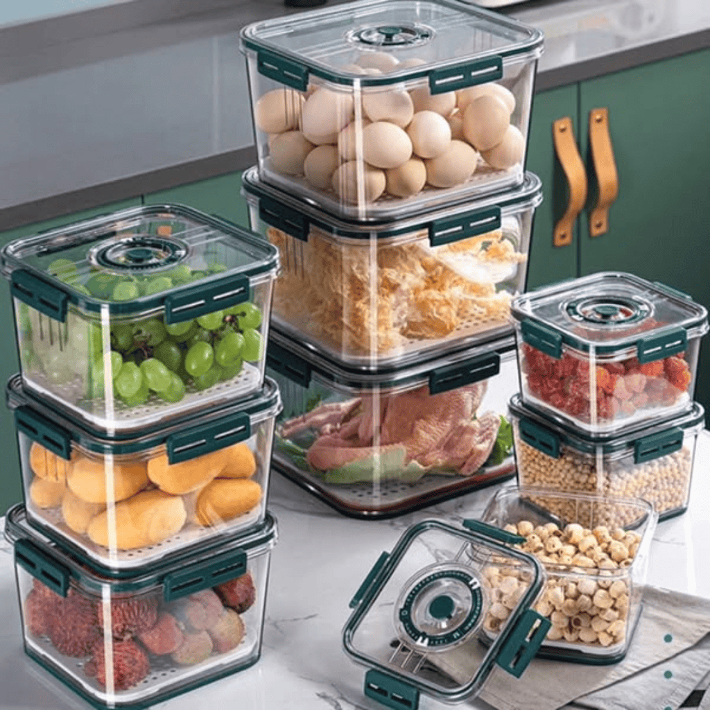 3pcs Stackable Multipurpose Food Storage Containers Organizers