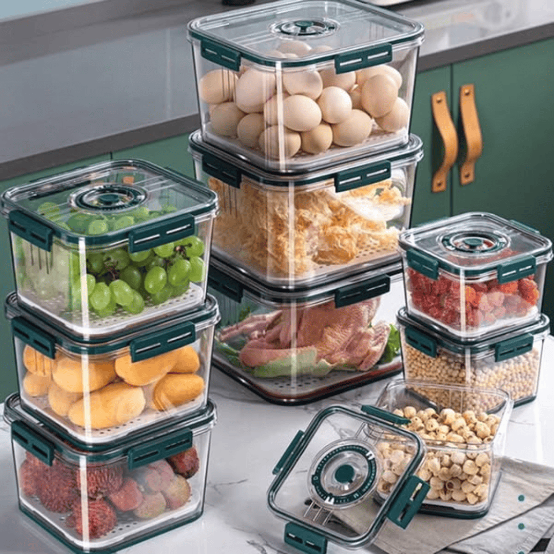 3pcs Stackable Multipurpose Food Storage Containers Organizers