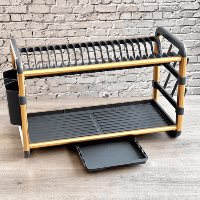 2 Tier Dish Drying Rack for Kitchen Counter
