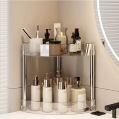 Stainless Steel Wheeled Corner Storage Shelf