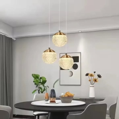 Modern Gold Acrylic Ball Pendant Light