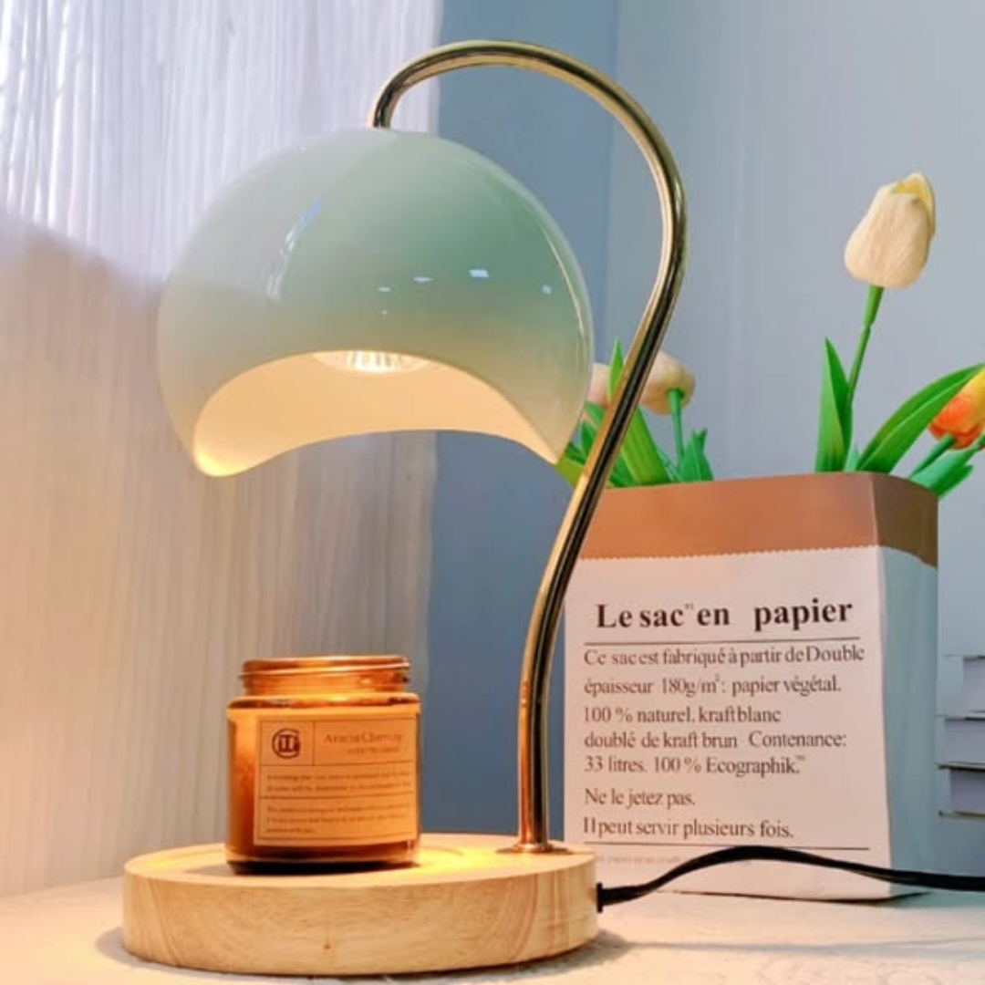 Electric Candle Warmer with Wooden Base