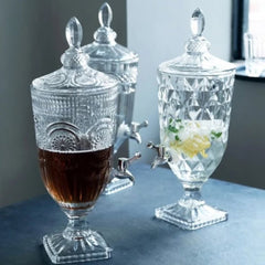 Glass Juice Beverage Dispenser
