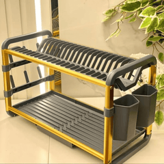 2 Tier Dish Drying Rack for Kitchen Counter