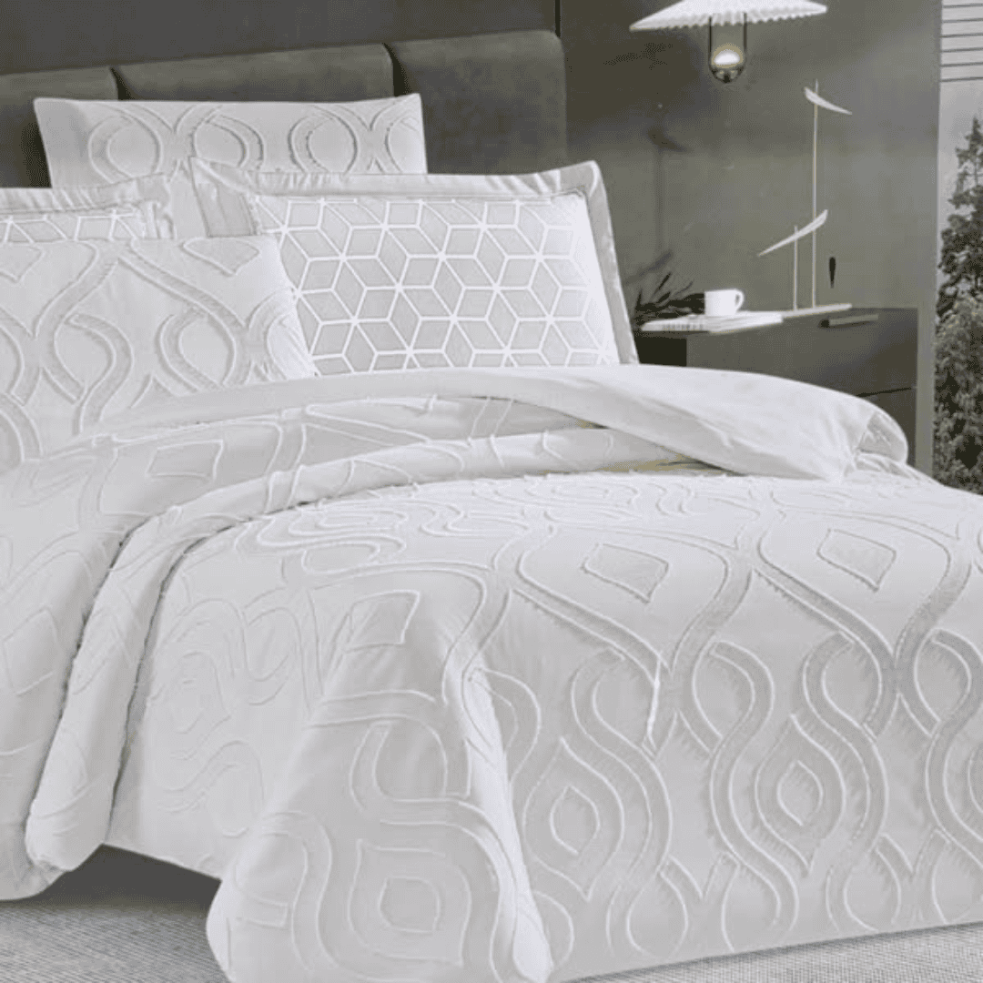 6x6 Tufted Duvet Cover Set