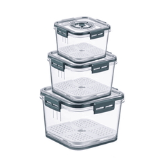 3pcs Stackable Multipurpose Food Storage Containers Organizers