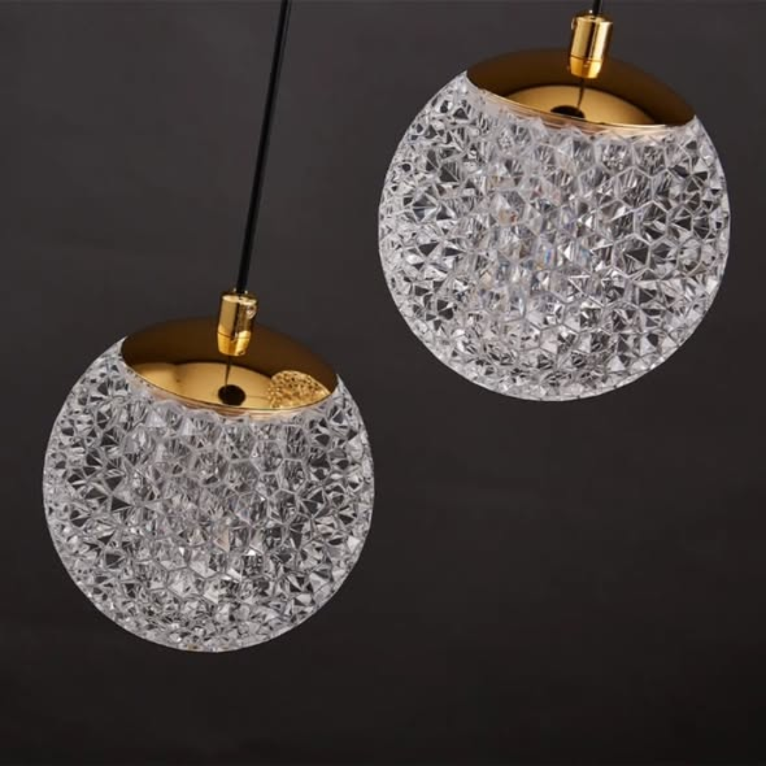 Modern Gold Acrylic Ball Pendant Light