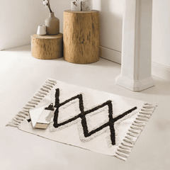 Bohemian Style Bedroom Rug with Tassels