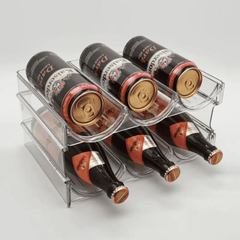 Triple Stackable Bottle Rack Glass Holder