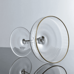 6-Piece Glass Set with Gold Rim