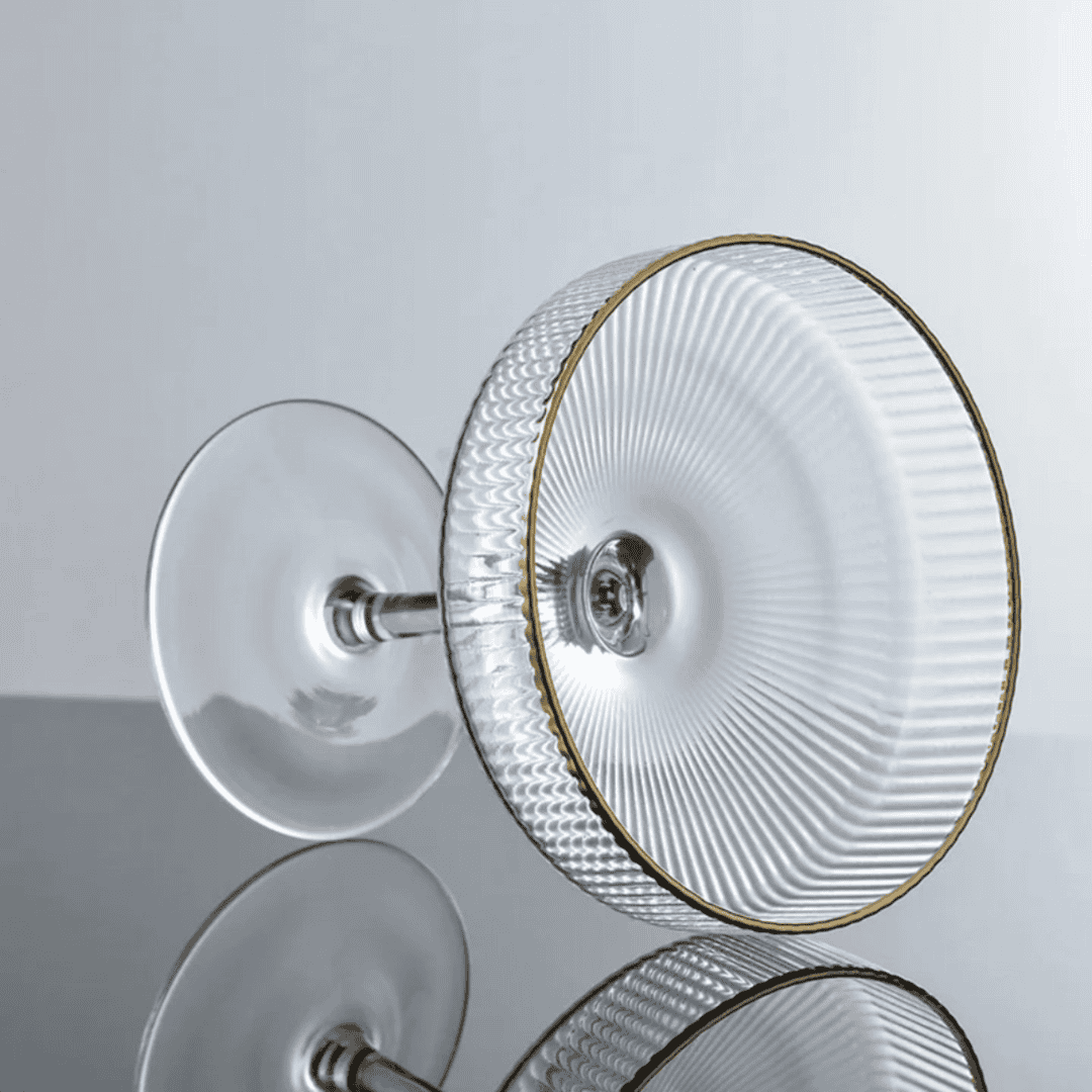 6-Piece Glass Set with Gold Rim