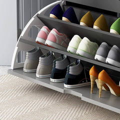 Modern Bucket Flip Shoe Cabinet with Seat